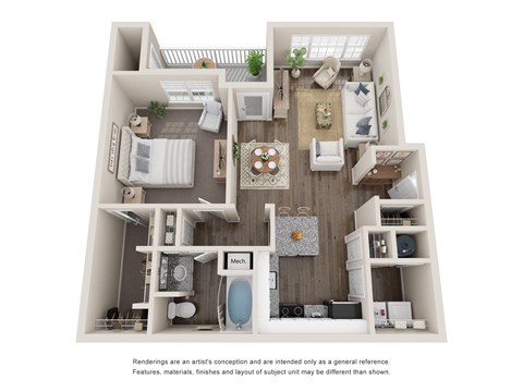 a 1 bedroom floor plan